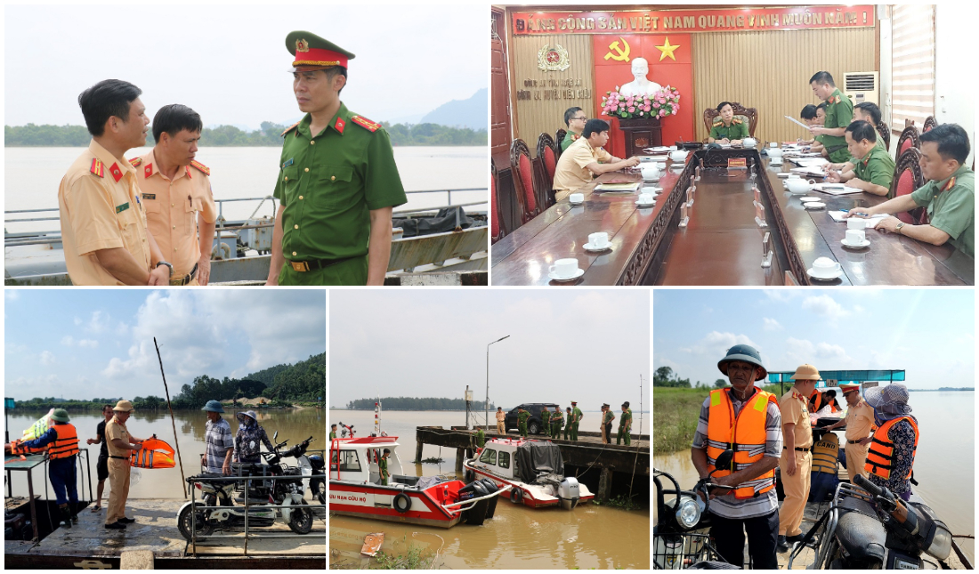 Công an tỉnh Nghệ An: Kiểm tra công tác ứng phó bão Noru
