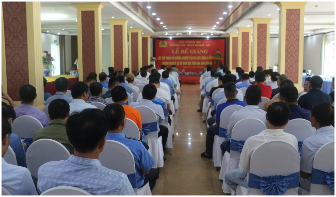 Bế giảng lớp tập huấn, bồi dưỡng nghiệp vụ cho lực lượng bảo vệ các cơ quan, doanh nghiệp, cơ sở giáo dục trên địa bàn