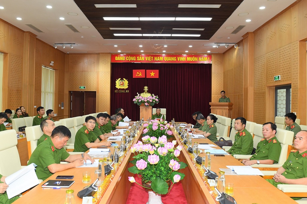 Toàn cảnh Hội nghị tại điểm cầu Bộ Công an