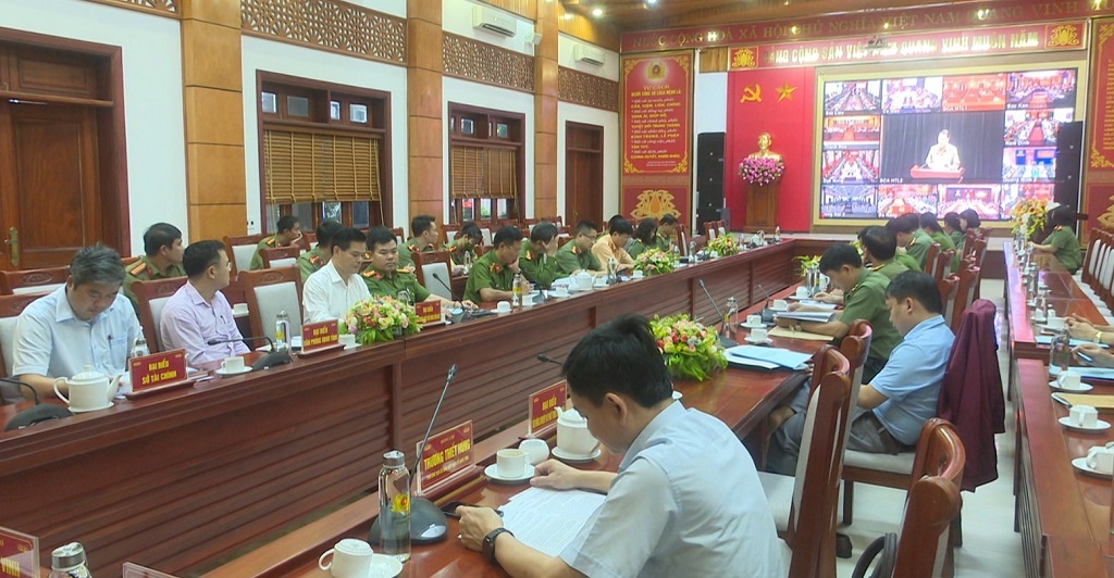 Hội nghị được trực tuyến từ Bộ Công an
