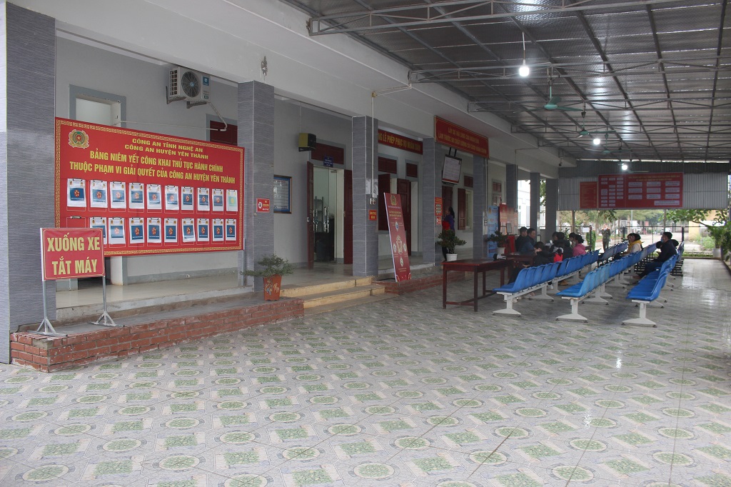 Bộ phận một cửa Công an cấp huyện kiểu mẫu tại Công an huyện Yên Thành