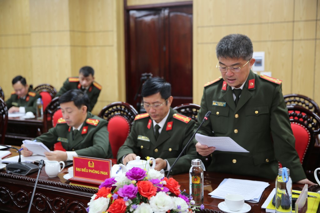 Lãnh đạo Phòng An ninh kinh tế, Công an Nghệ An báo cáo tóm tắt kết quả năm 2022