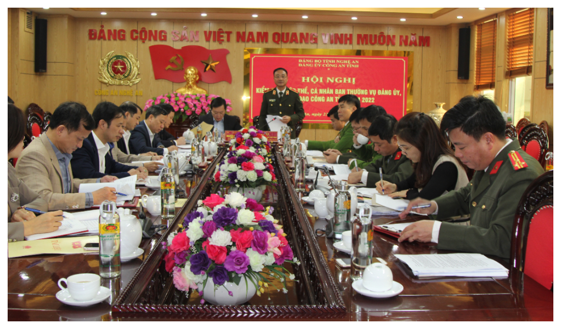 Hội nghị kiểm điểm tập thể, cá nhân Ban Thường vụ Đảng uỷ, lãnh đạo Công an tỉnh năm 2022