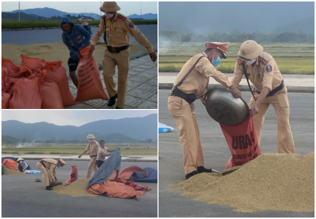 Đội CSGT-TT Công an huyện Nghi Lộc có nhiều hành động đẹp giúp đỡ người dân 