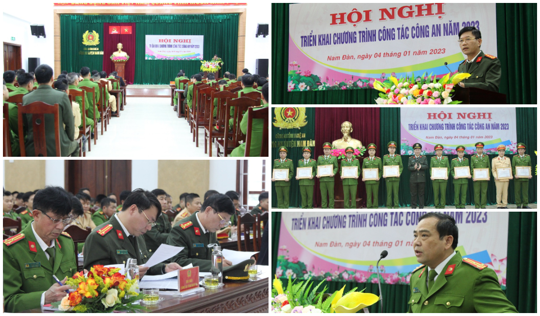 Công an huyện Nam Đàn triển khai chương trình công tác năm 2023