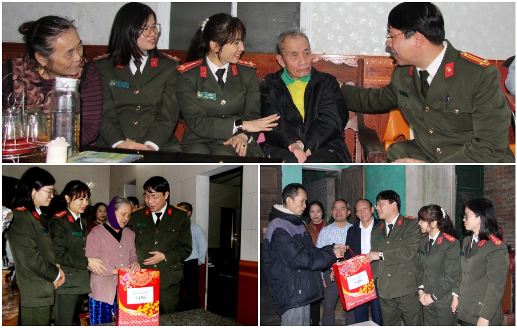Thăm hỏi và tặng quà Tết các gia đình