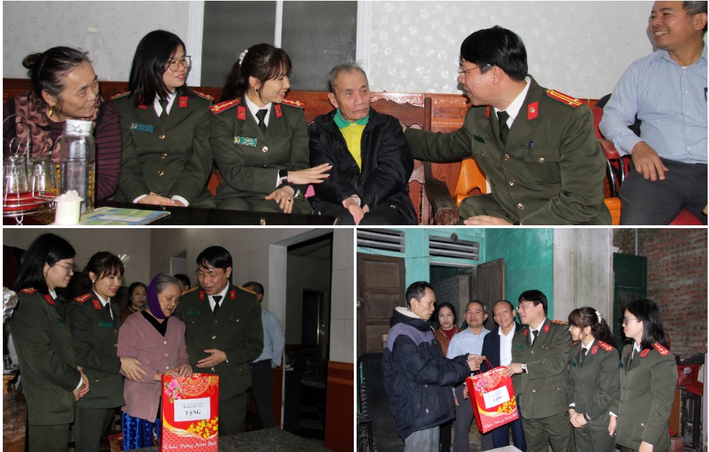 Phòng Tham mưu thăm hỏi, tặng quà Tết các gia đình chính sách, gia đình có hoàn cảnh đặc biệt khó khăn trên địa bàn thành phố Vinh