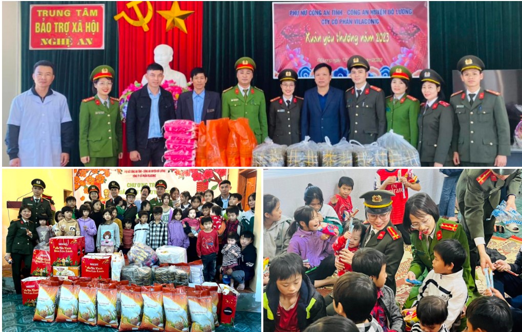 Hội Phụ nữ Công an tỉnh phối hợp các đơn vị thăm, tặng quà trẻ mồ côi, khuyết tật