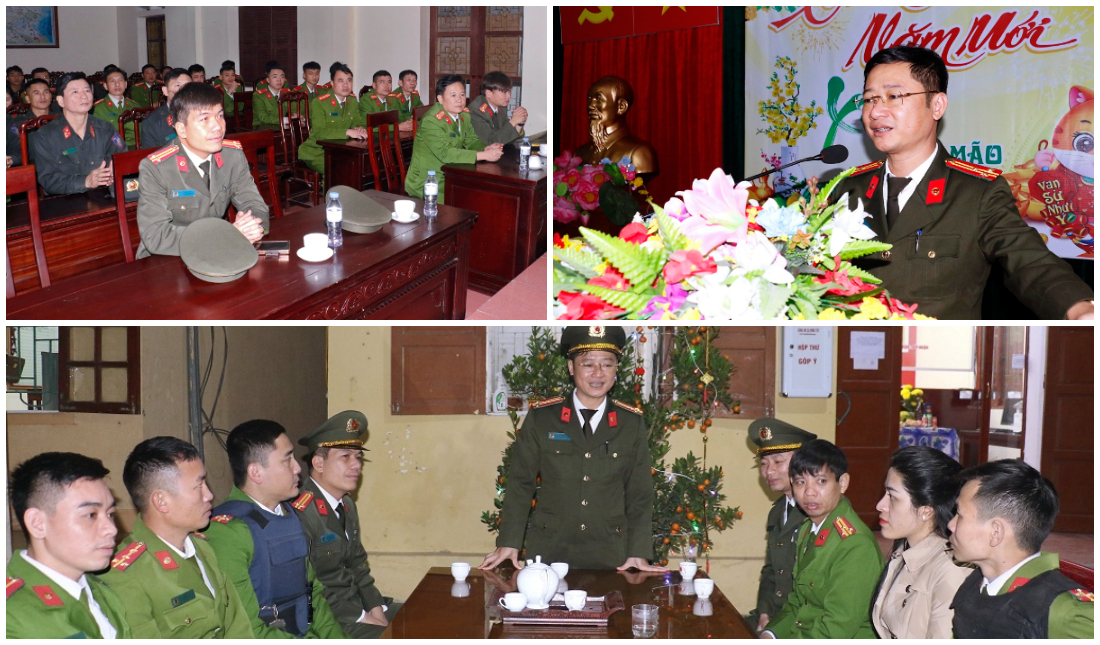 Lãnh đạo Công an tỉnh kiểm tra, chúc Tết các đơn vị,  địa phương trong đêm Giao thừa