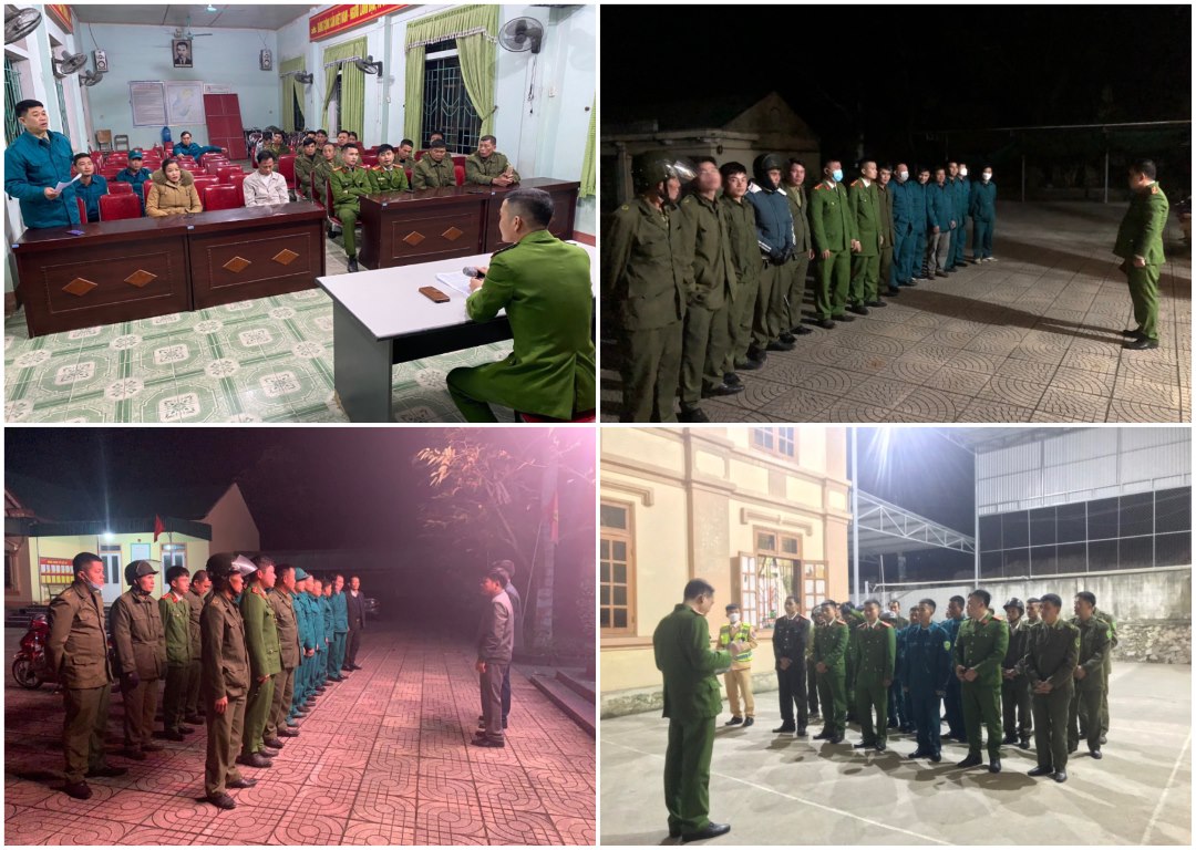 Công an huyện Quỳ Hợp vừa tổ chức tuyên truyền phòng chống pháo vừa phối hợp tuần tra kiểm soát trên các địa bàn thôn xóm
