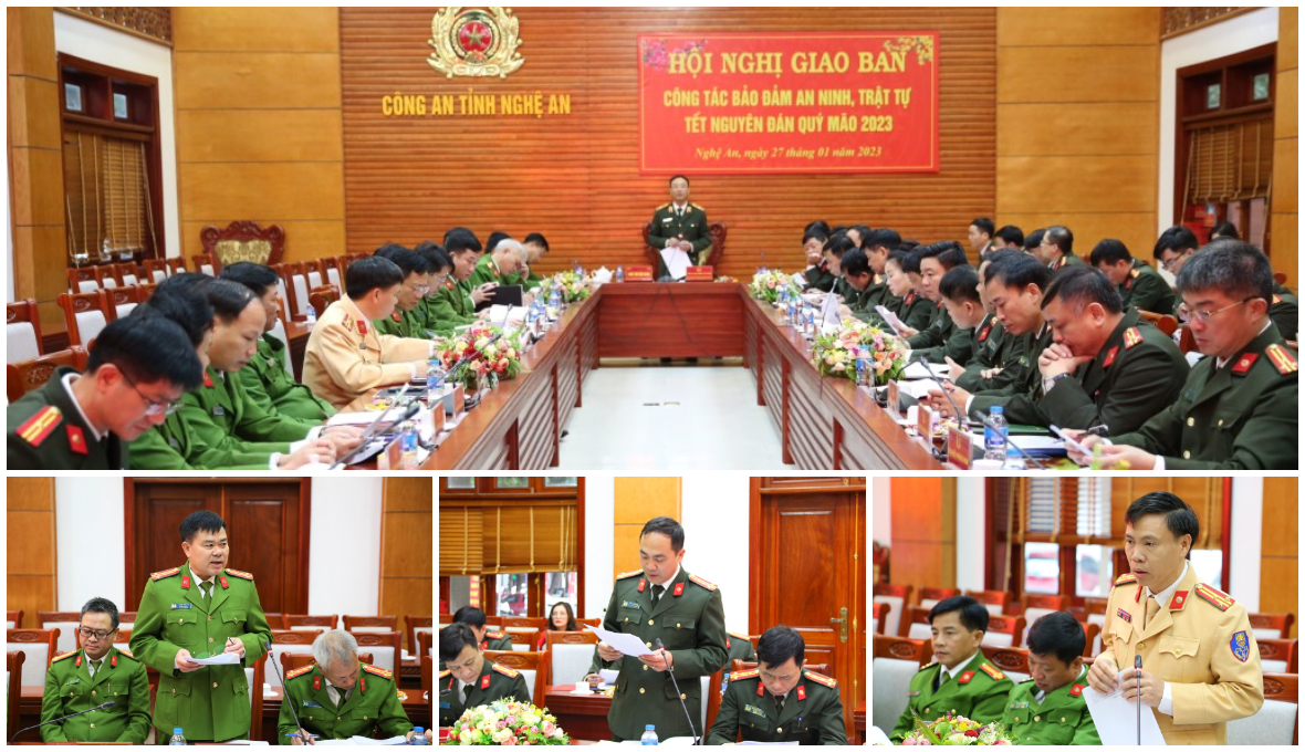 Giao ban công tác bảo đảm an ninh, trật tự Tết Nguyên đán Quý Mão 2023