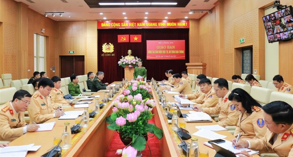 Toàn cảnh Hội nghị tại điểm cầu Bộ Công an