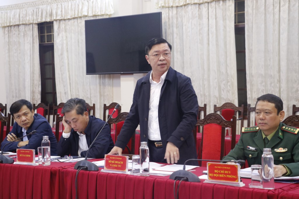 Đại diện Sở Kế hoạch và Đầu tư phát biểu tại cuộc làm việc