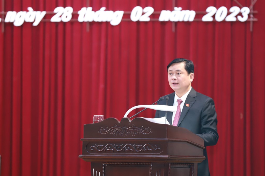 Đồng chí Thái Thanh Quý - Bí thư Tỉnh ủy, Trưởng Đoàn Đại biểu Quốc hội tỉnh, Chủ tịch HĐND tỉnh bế mạc kỳ họp