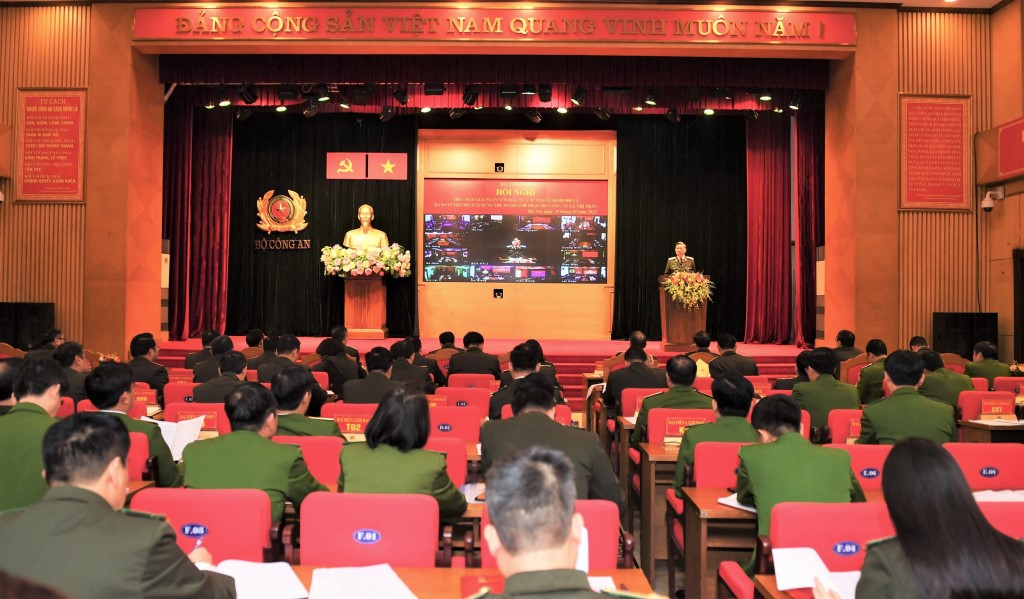 Toàn cảnh Hội nghị tại điểm cầu Bộ Công an