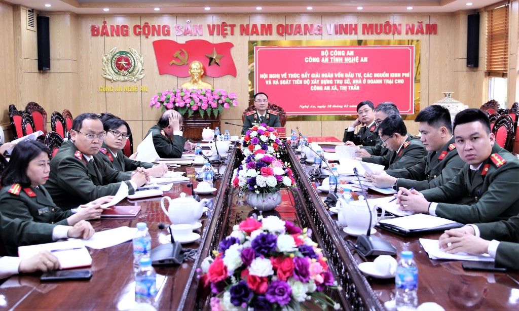 Tại điểm cầu Công an tỉnh Nghệ An
