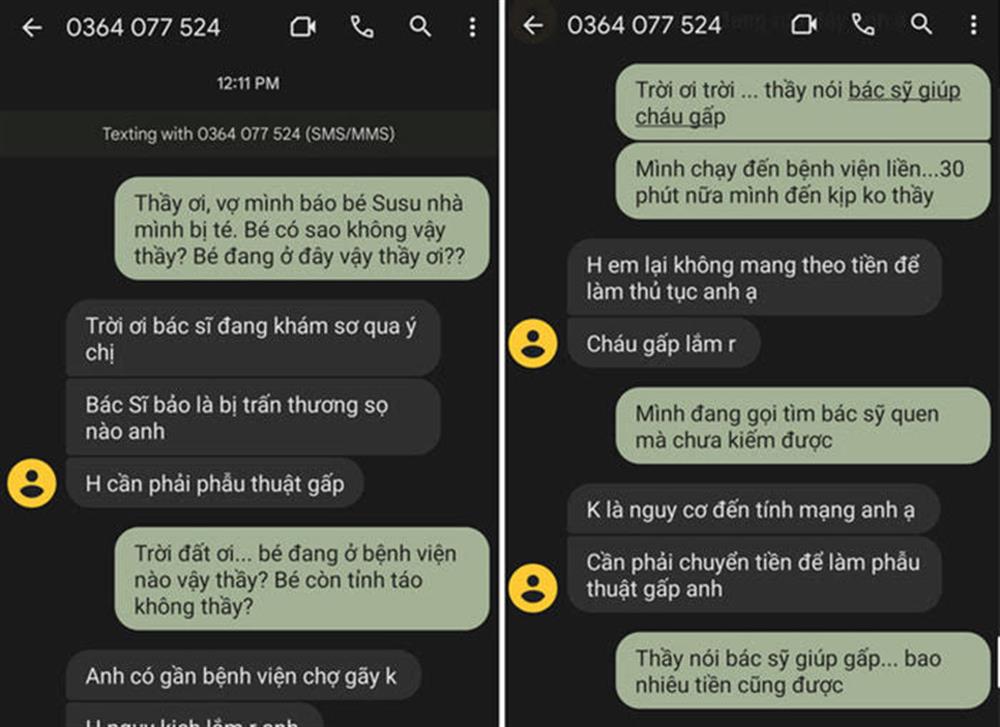 Một số tin nhắn thông báo 