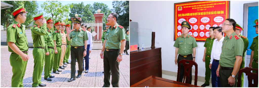 Đoàn đã thăm, kiểm tra công tác triển khai xây dựng “Công an phường điển hình, kiểu mẫu về ANTT và văn minh đô thị” tại phường Nghi Thu (thị xã Cửa Lò)