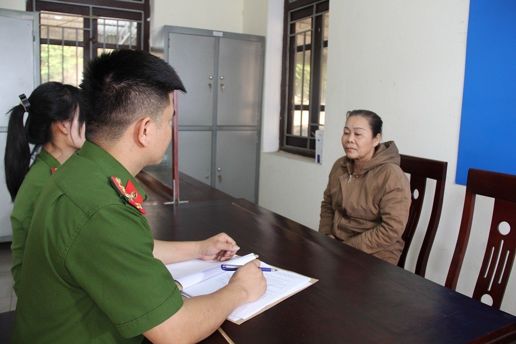 Cơ quan Công an làm việc với Chu Thị Quế 