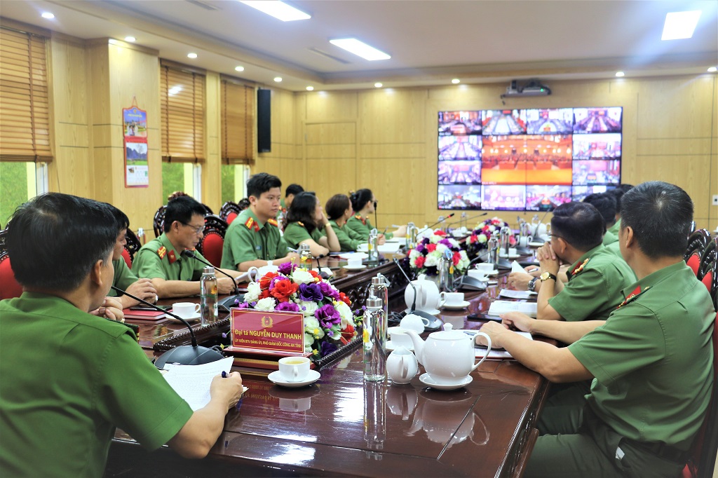 Toàn cảnh buổi lễ tại điểm cầu Công an Nghệ An