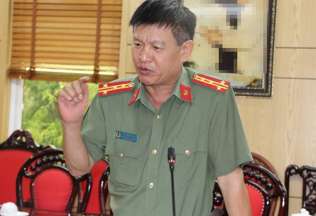 Đại diện UBKT Đảng ủy Công an tỉnh phát biểu tại Hội nghị