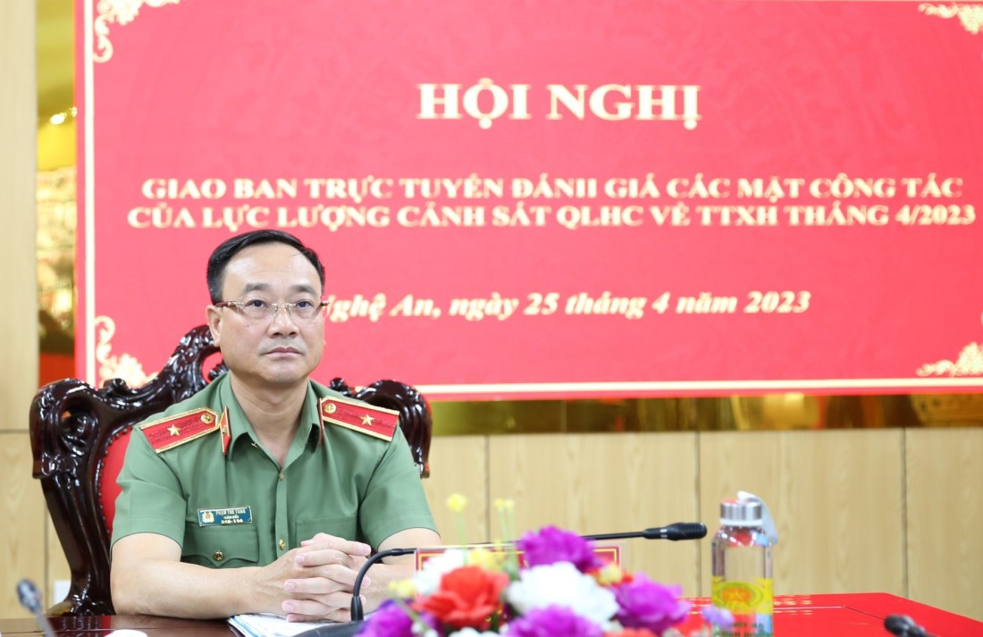 Hội nghị giao ban công tác quản lý hành chính về trật tự xã hội tháng 4/2023