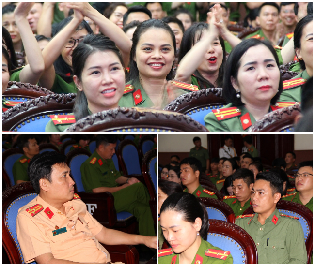 Hôi thi diễn ra sôi nổi, thu hút đông đảo cán bộ, chiến sỹ tham gia và cổ vũ