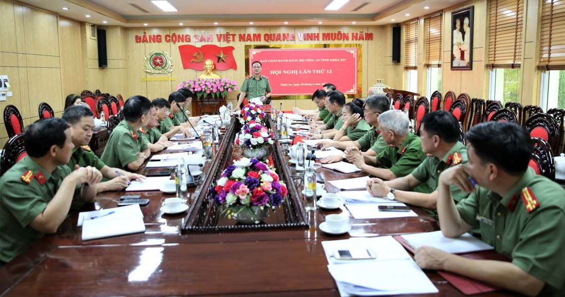 Hội nghị Ban Chấp hành Đảng bộ Công an tỉnh lần thứ 12