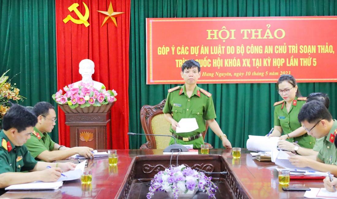 Hội thảo lấy ý kiến đóng góp 05 dự thảo Luật do Bộ Công an soạn thảo