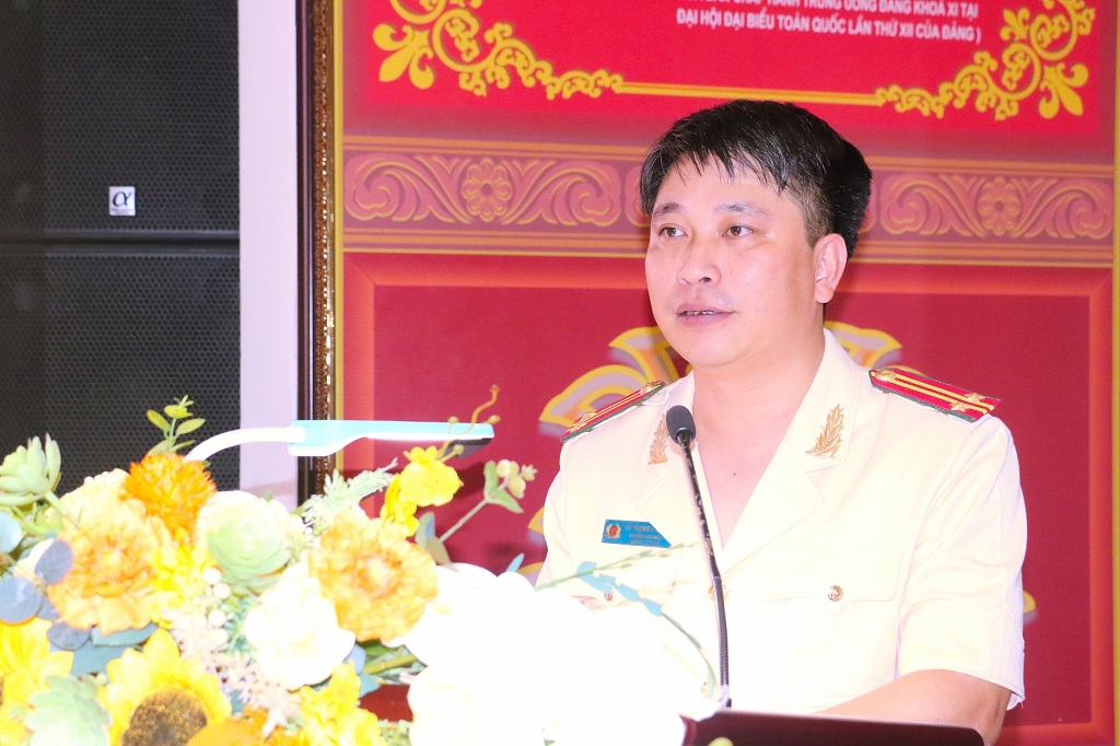 Đại diện Lãnh đạo Phòng Quản lý XNC phát biểu tại buổi lễ 