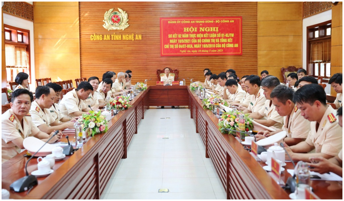 Hội nghị sơ kết 02 năm thực hiện Kết luận số 01 của Bộ Chính trị và tổng kết Chỉ thị số 04 của Bộ Công an