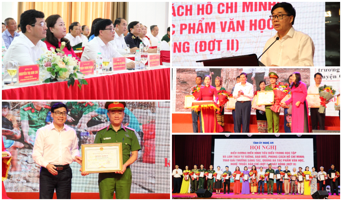 Các tập thể, cá nhân Công an Nghệ An được tuyên dương điển hình học tập và làm theo tư tưởng, đạo đức, phong cách Hồ Chí Minh
