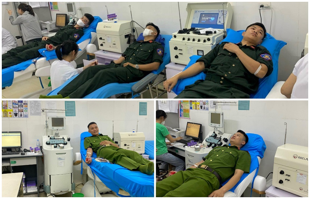 Nghĩa cử cao đẹp hiến máu cứu người được cán bộ, chiến sĩ Công an Nghệ An hưởng ứng tích cực
