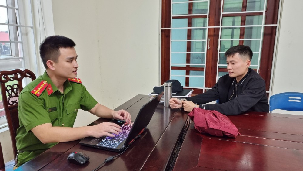 Đối tượng Nguyễn Tuấn Anh tại Cơ quan Công an