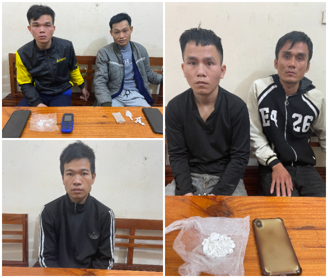 Các đối tượng phạm tội ma túy bị Công an Quỳ Châu bắt giữ