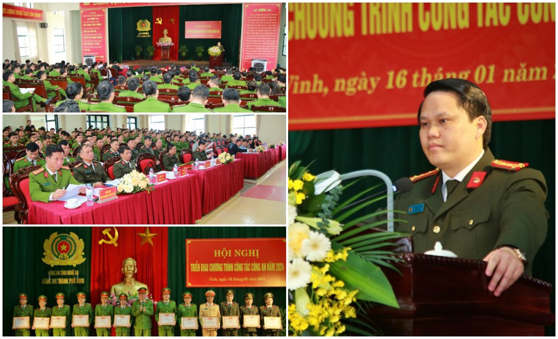 Công an thành phố Vinh triển khai chương trình công tác Công an năm 2024