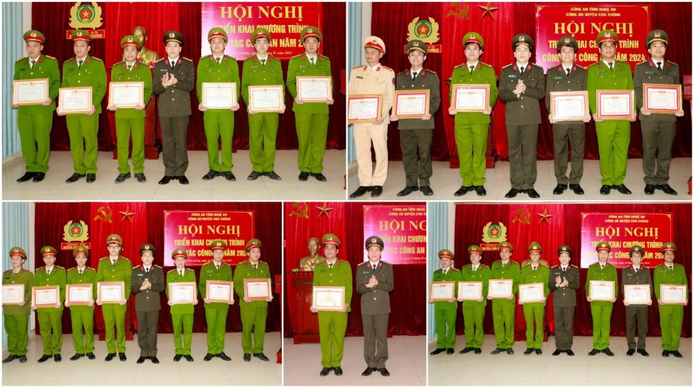 Công an huyện Con Cuông triển khai chương trình công tác năm 2024