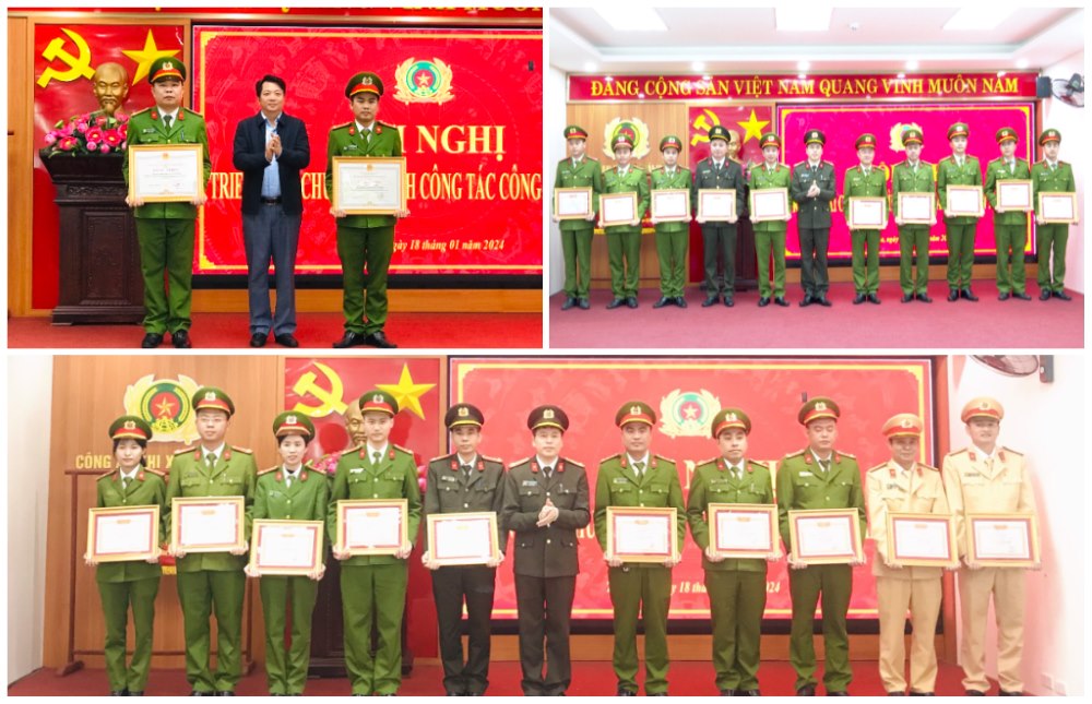 Công an thị xã Thái Hòa triển khai chương trình công tác năm 2024