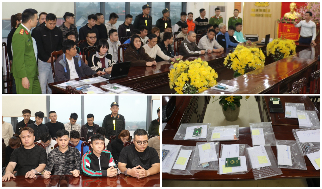 Công an Nghệ An triệt xóa băng nhóm người Việt tại nước ngoài giả danh cán bộ tư pháp lừa đảo công dân Việt Nam