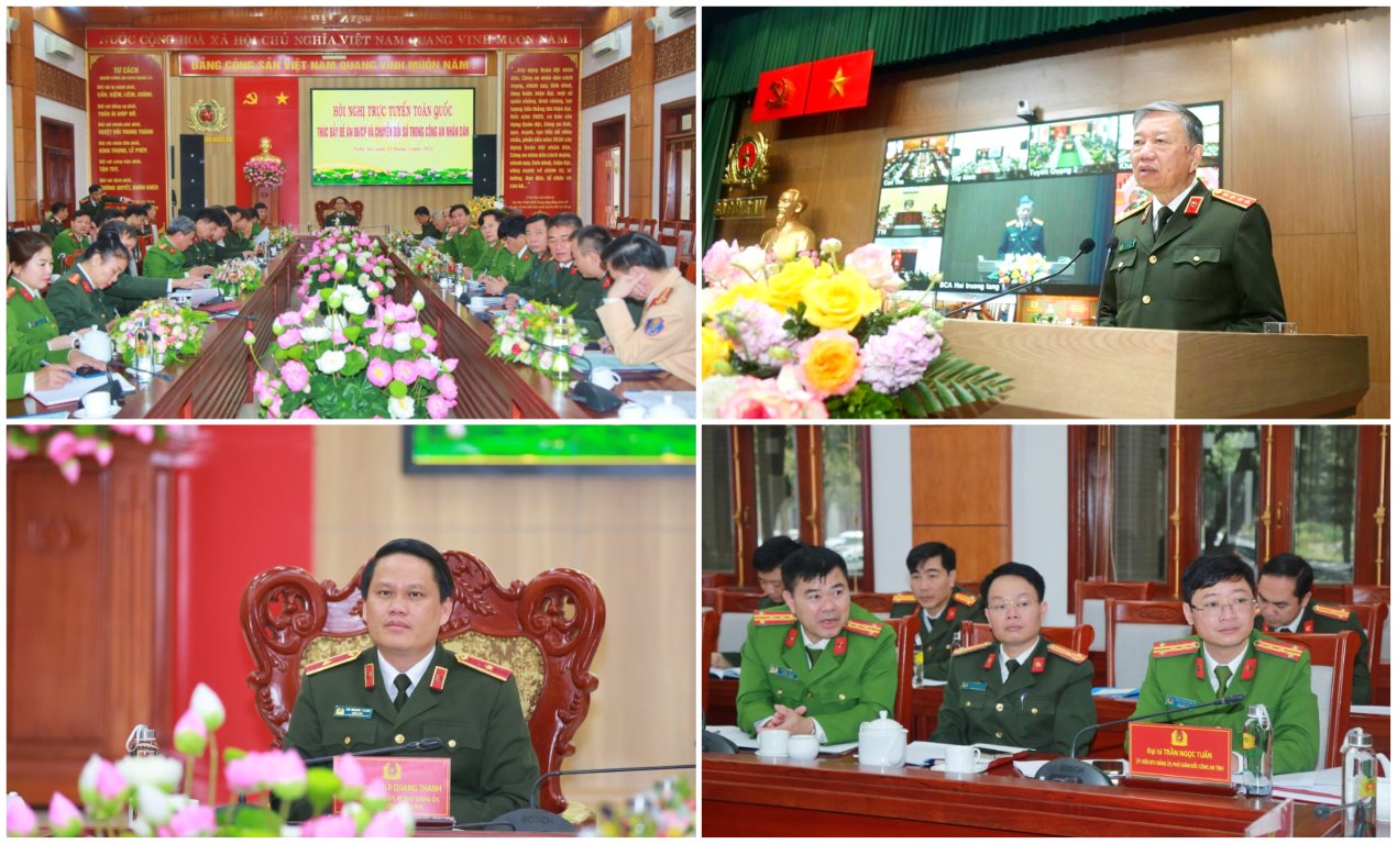 Hội nghị trực tuyến toàn quốc thúc đẩy Đề án 06/CP và chuyển đổi số trong Công an nhân dân