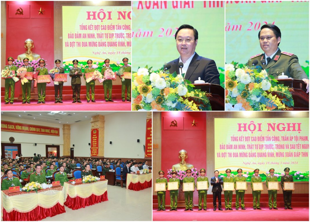 Tổng kết đợt cao điểm tấn công, trấn áp tội phạm, bảo đảm ANTT trước, trong, sau Tết Nguyên đán Giáp Thìn 2024
