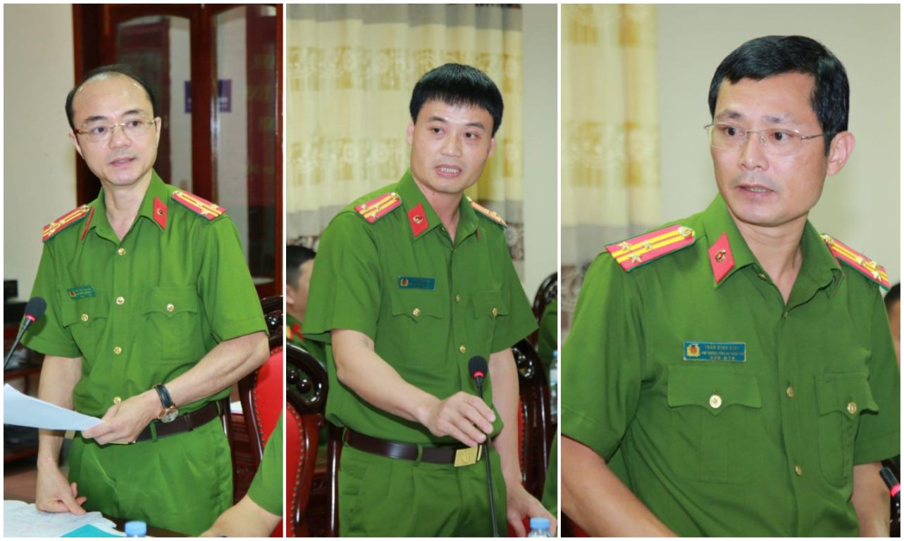 Lãnh đạo Công an Thành phố Vinh phát biểu