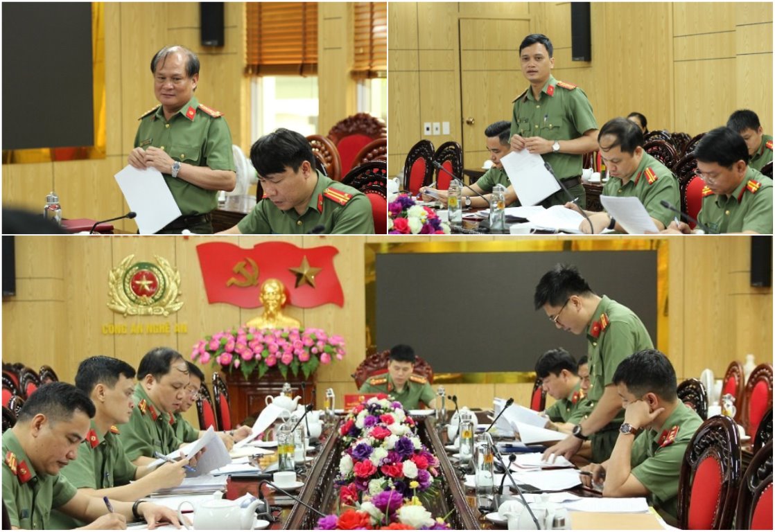 Đại diện các phòng chức năng và thành viên tổ giúp việc phát biểu tại buổi làm việc