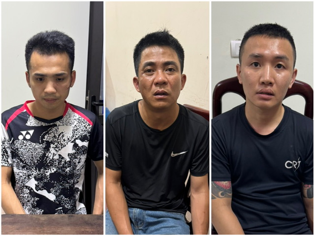 Các đối tượng tại cơ quan Công an