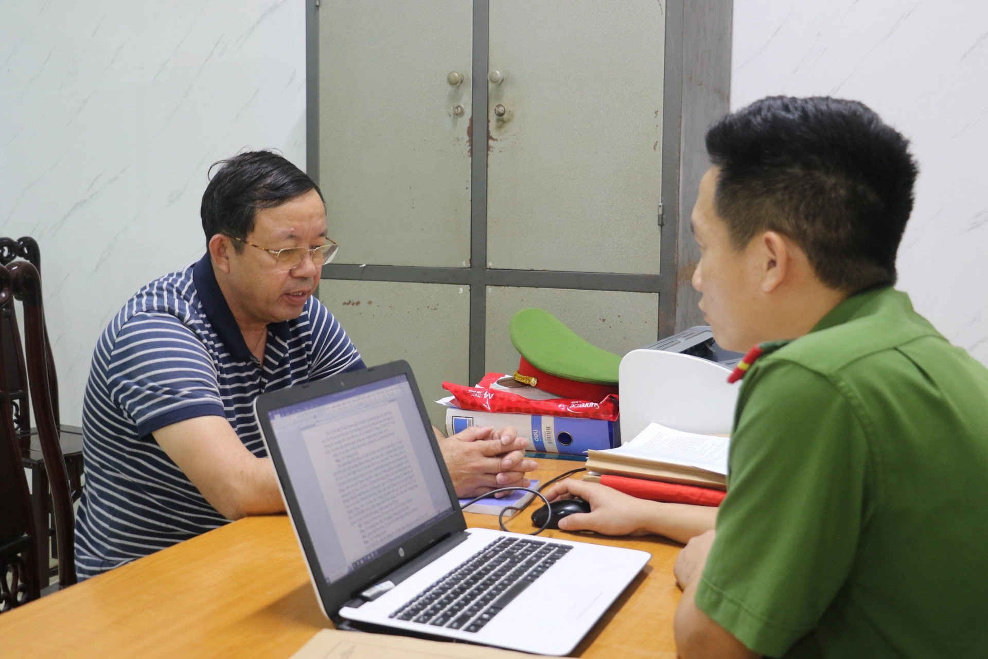 Cơ quan Công an làm việc với đối tượng Hoàng Khắc Trường