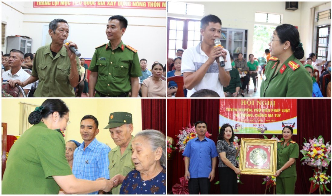 Tuyên truyền pháp luật về phòng, chống ma túy và trao quà  tại địa bàn xã Châu Khê, Chi Khê (huyện Con Cuông)