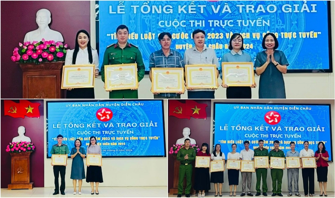 Khen thưởng các tập thể, cá nhân có thành tích xuất sắc trong tham gia, triển khai, tổ chức Cuộc thi