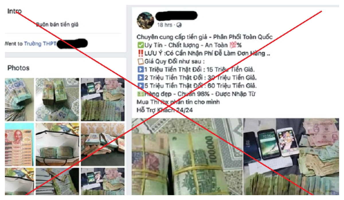 Cảnh giác với tội phạm liên quan đến tiền giả