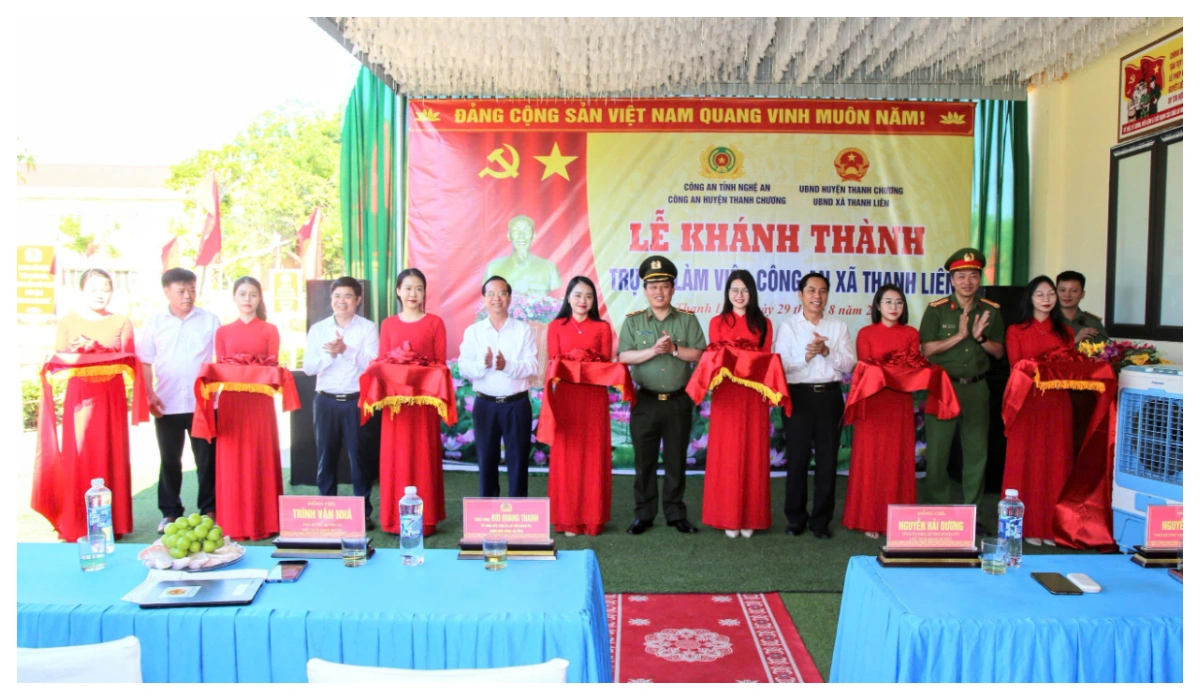 Lễ khánh thành trụ sở Công an xã Thanh Liên, huyện Thanh Chương