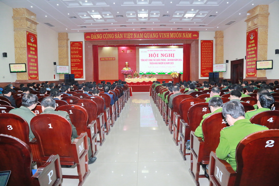 Toàn cảnh Hội nghị tổng kết công tác QP-AN năm 2024, triển khai nhiệm vụ năm 2025